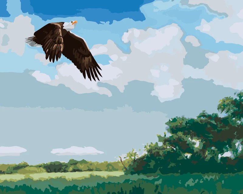 Diamond painting - FLIEGENDER ADLER (D. RUSTY RUST)