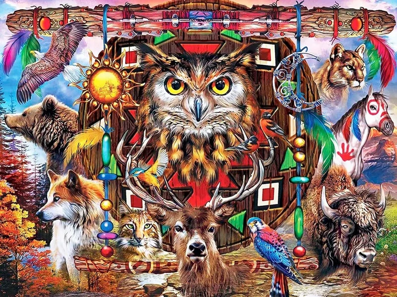 Traumfänger Wilder Westen - Voll AB 5D DIY Diamond Painting