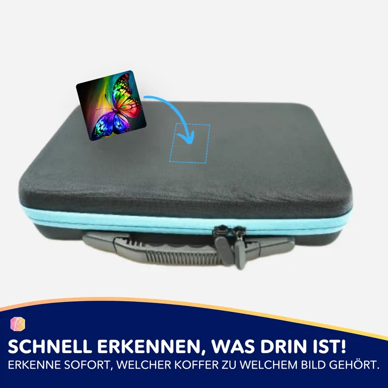Aufkleber 5er-Set - Bunter Schmetterling