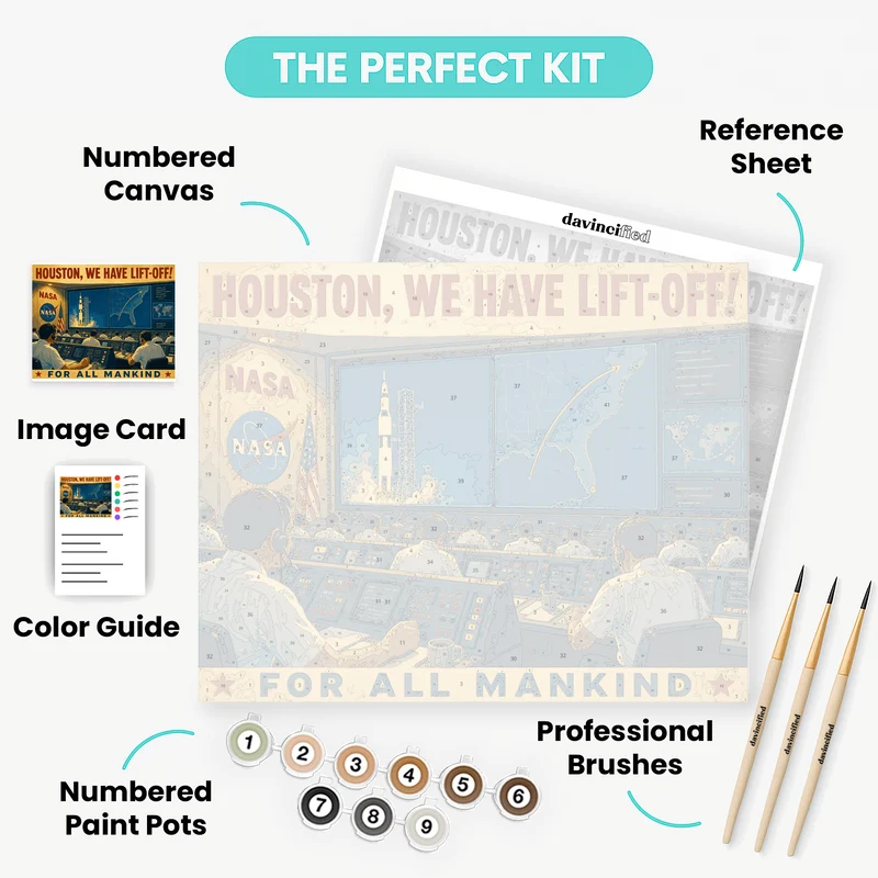 Houston Mission Control - Paint by Numbers Kit