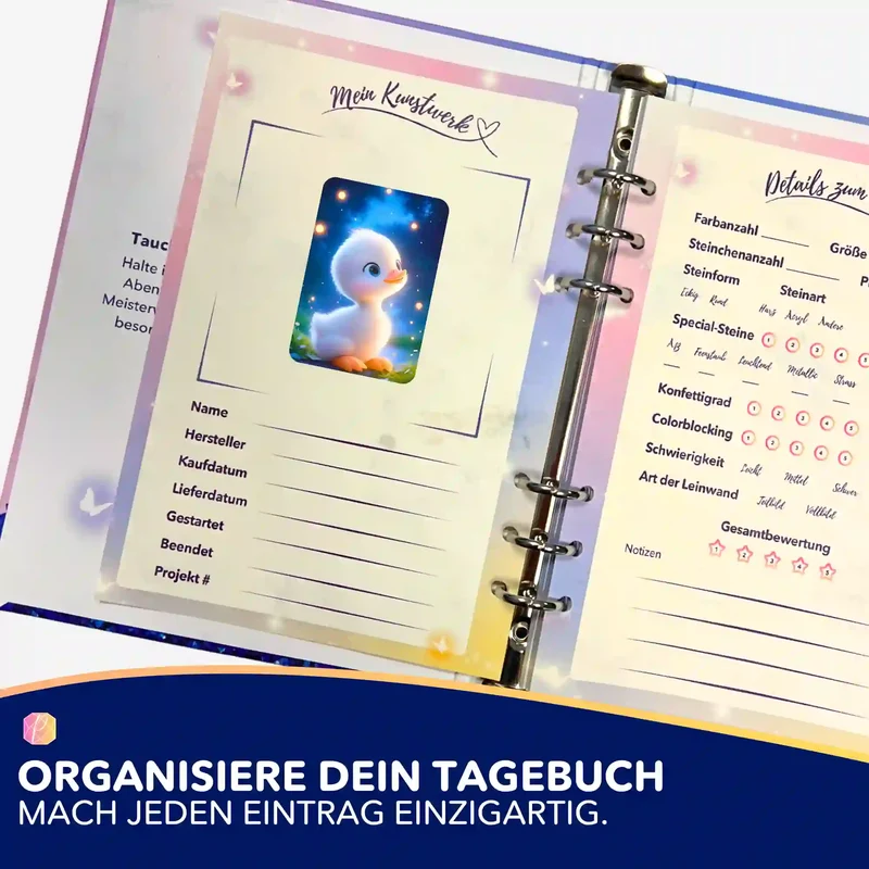 Aufkleber 5er-Set - Glitzer Entlein