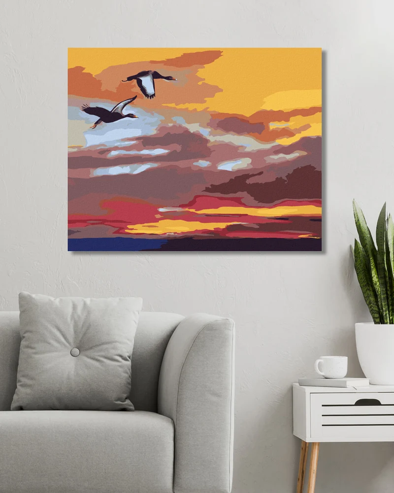 Diamond painting - FLIEGENDE ENTEN (D. RUSTY RUST)
