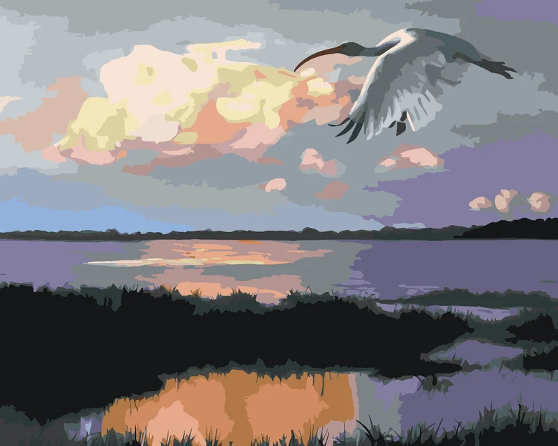 Diamond painting - FLIEGENDER IBIS (D. RUSTY RUST)