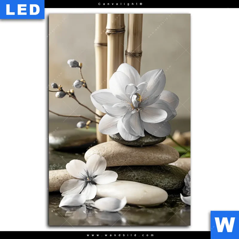 Canvalight® Leuchtbild | Blüten der Stille | Hochformat