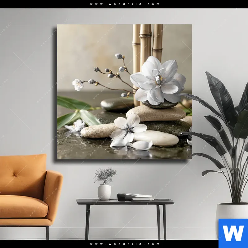 Leinwandbild | Blüten der Stille | Quadrat