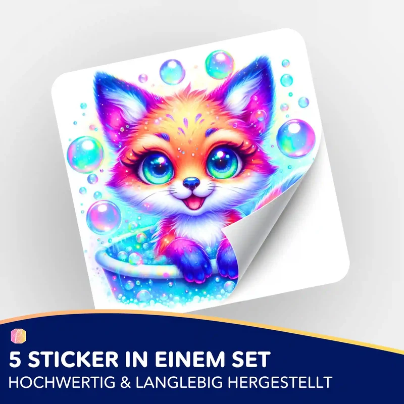 Aufkleber 5er-Set - Foxy Fuchs