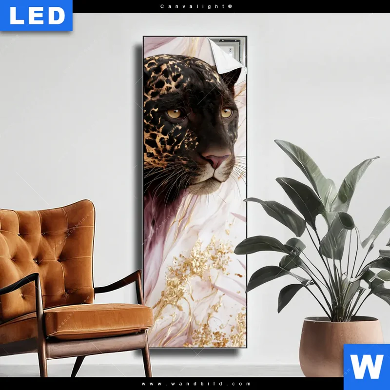 Canvalight® Leuchtbild | Panther Glow | Schmal