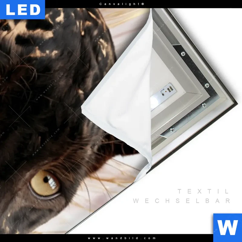 Canvalight® Leuchtbild | Panther Glow | Schmal