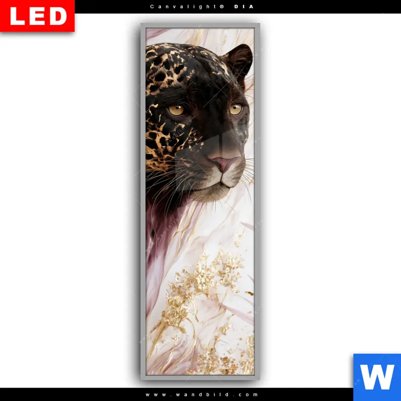 Leuchtbild Acrylglas Canvalight® DIA | Panther Glow | Schmal