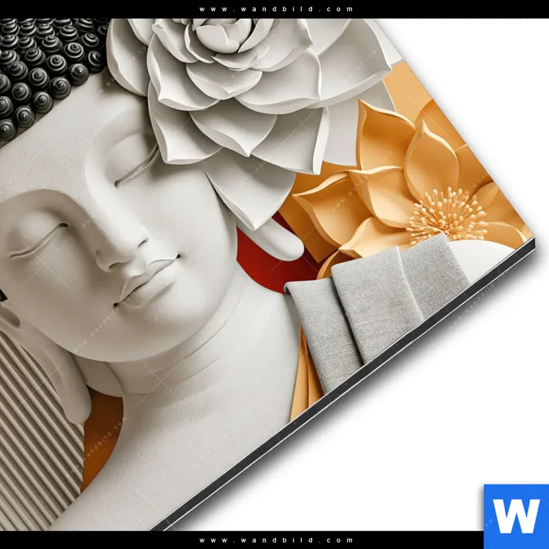Alu-Dibond Bild | Buddha - Zen & Lotus | Rund