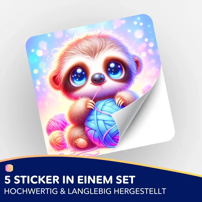 Aufkleber 5er-Set - Otto Wollo
