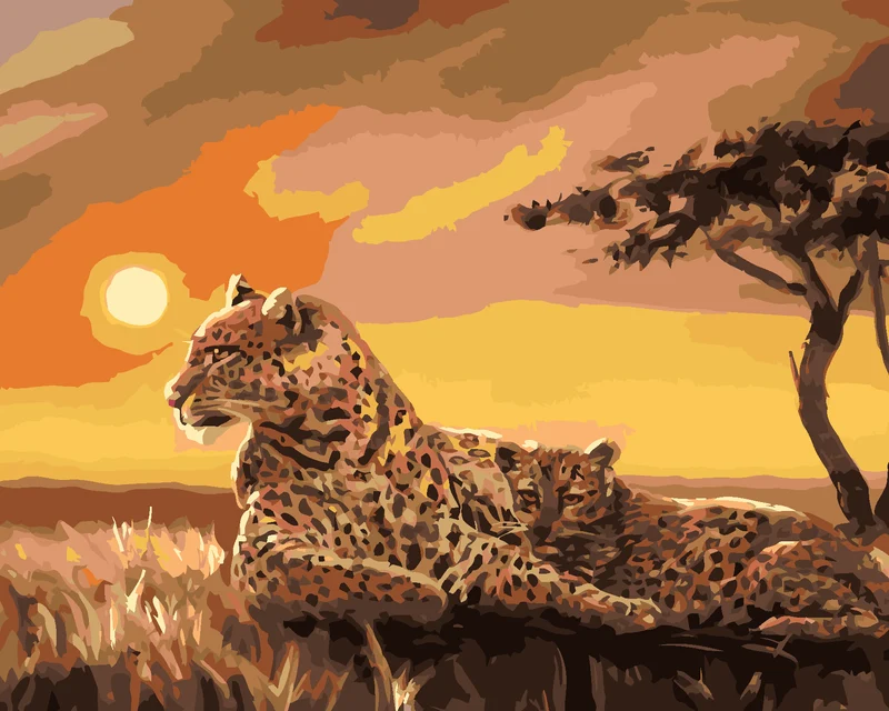 Diamond painting - LEOPARDEN (D. RUSTY RUST)