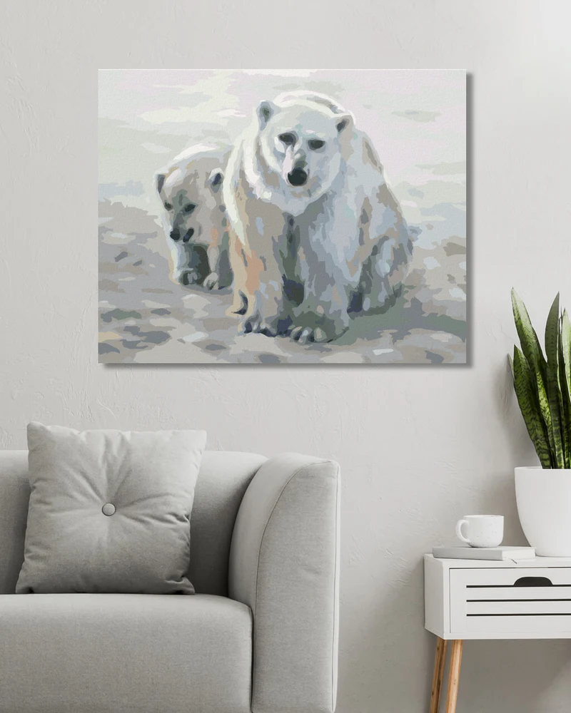 Diamond painting - EISBÄR MIT JUNGTIER (D. RUSTY RUST)
