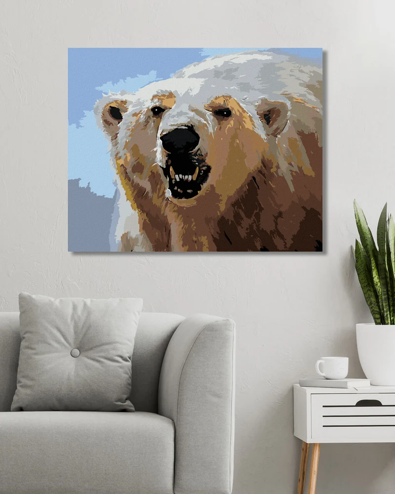 Diamond painting - EISBÄR ZEIGT ZÄHNE (D. RUSTY RUST)