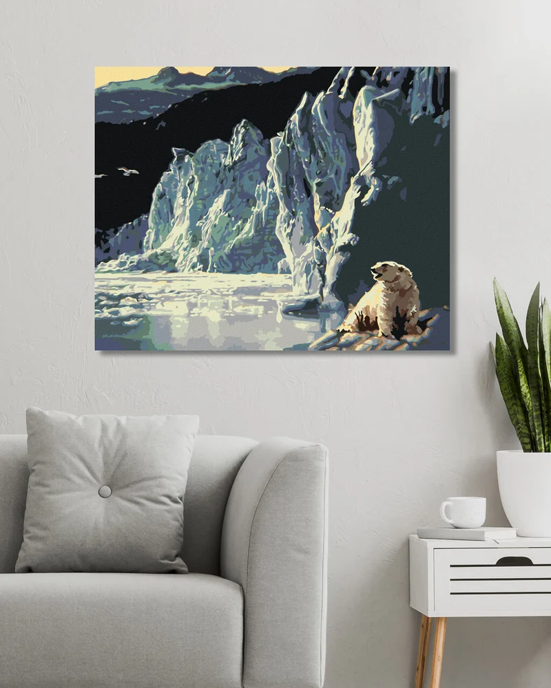 Diamond painting - EISBÄR UND GLETSCHER (D. RUSTY RUST)