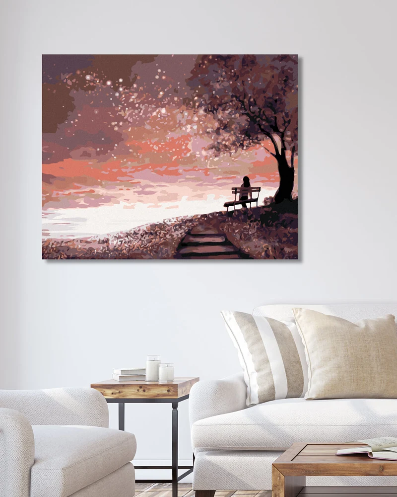 Diamond painting - EINE BANK MIT BLICK IN DEN HIMMEL