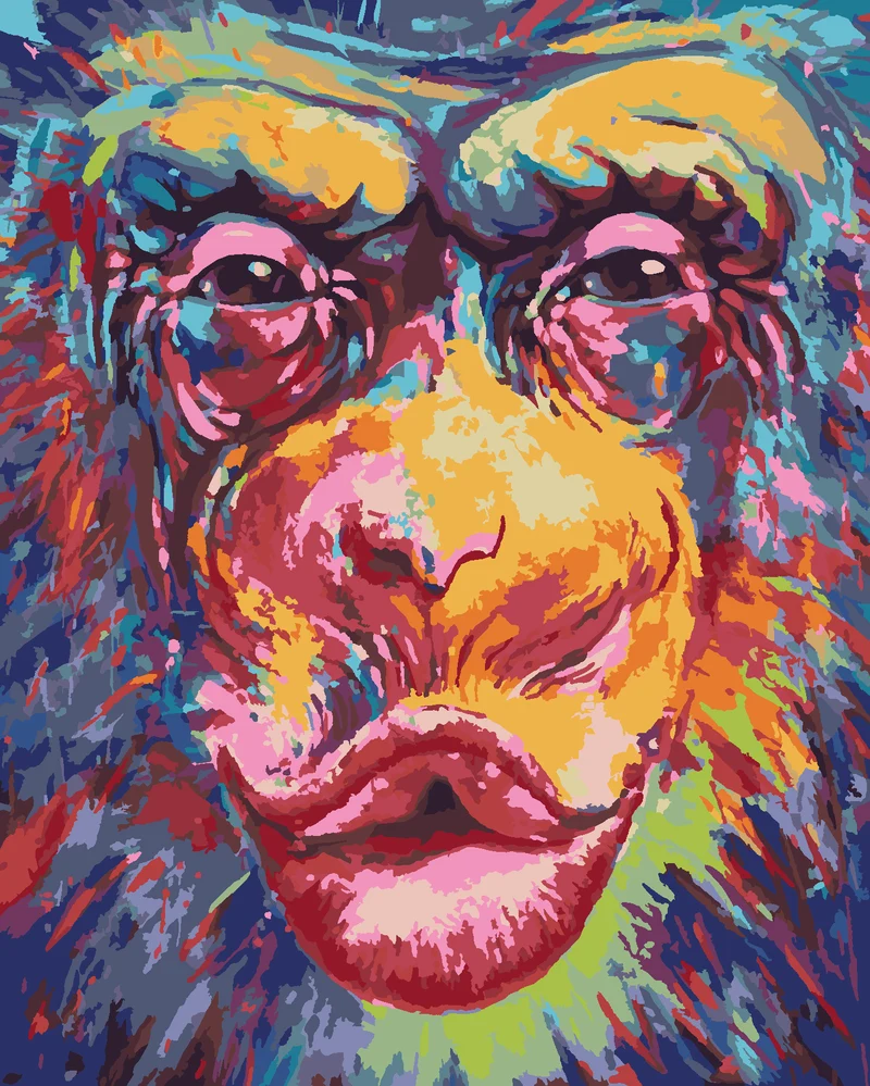 Diamond painting - KÜSSENDER AFFE