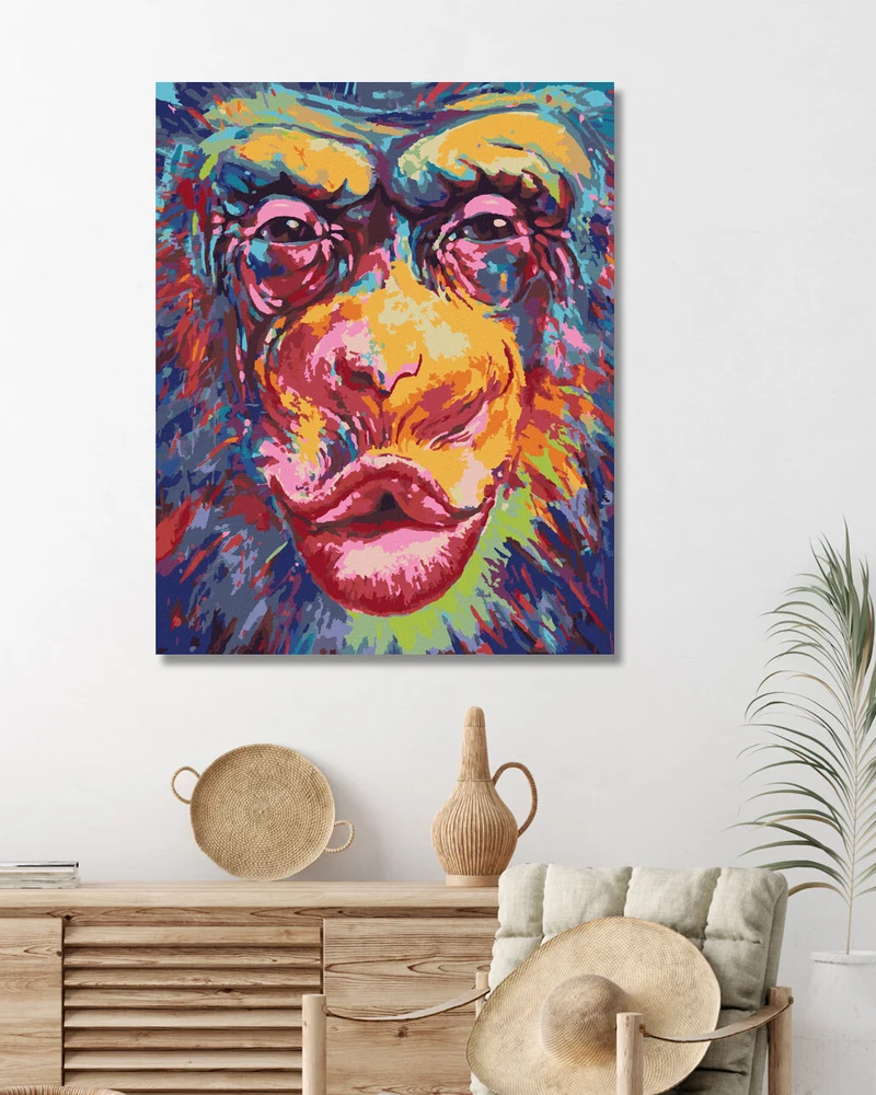 Diamond painting - KÜSSENDER AFFE