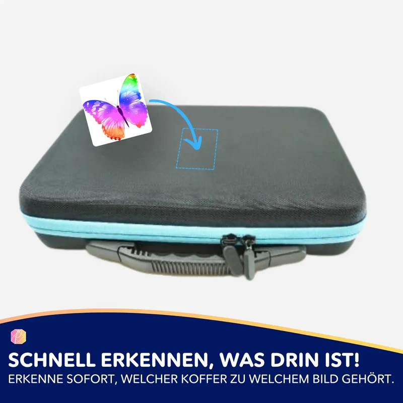Aufkleber 5er-Set - Farbenfroher Schmetterling