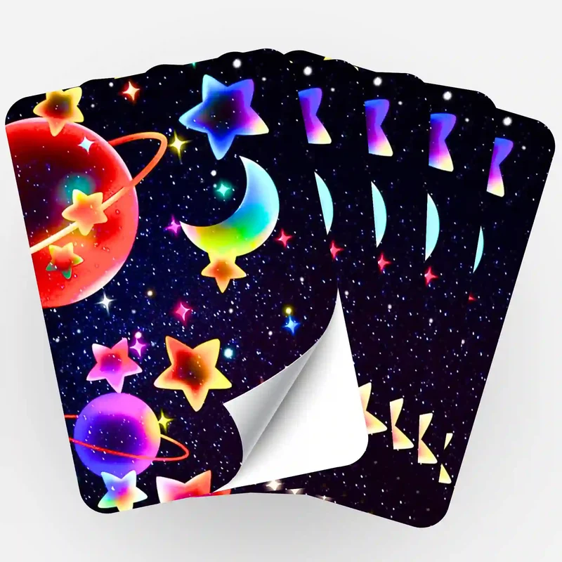 Aufkleber 5er-Set - Buntes Universum