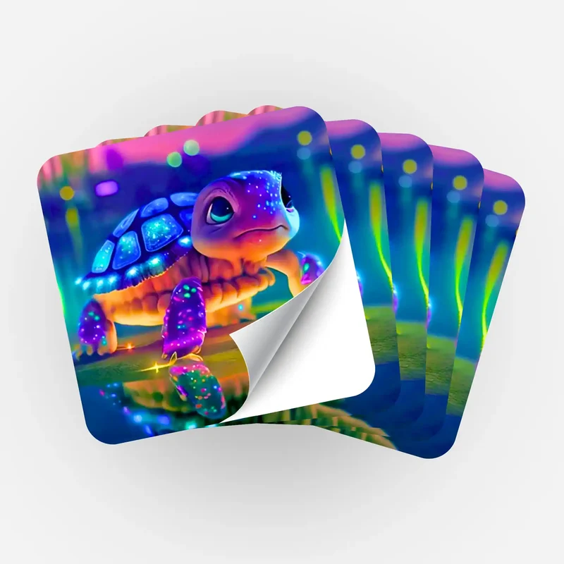 Aufkleber 5er-Set - Sparkling turtle