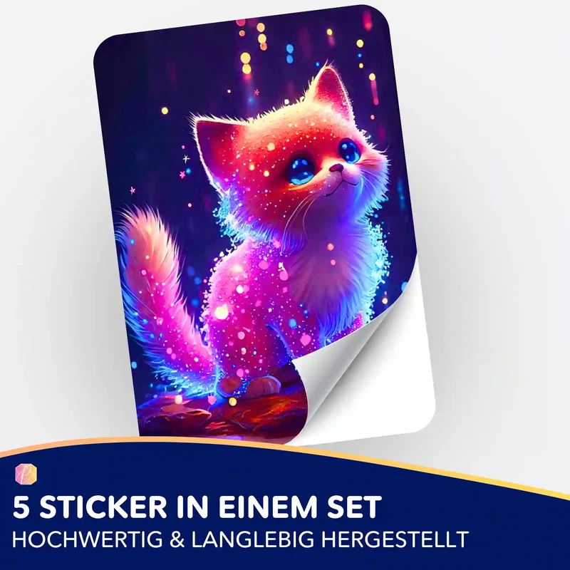 Aufkleber 5er-Set - Zuckerkätzchen