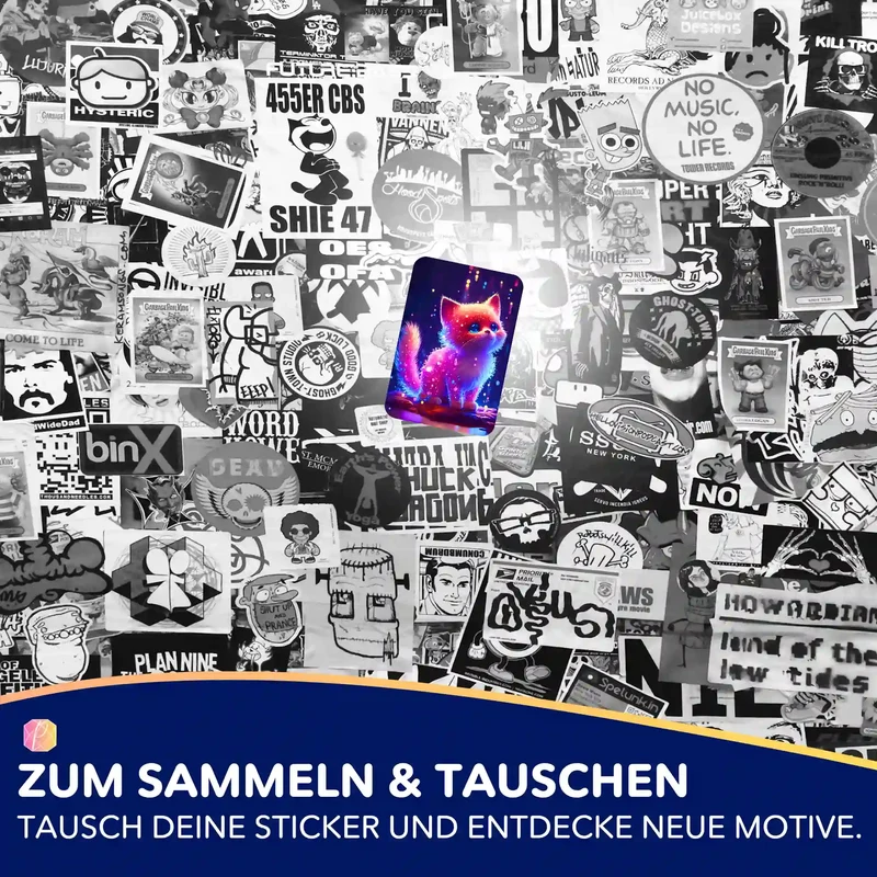 Aufkleber 5er-Set - Zuckerkätzchen