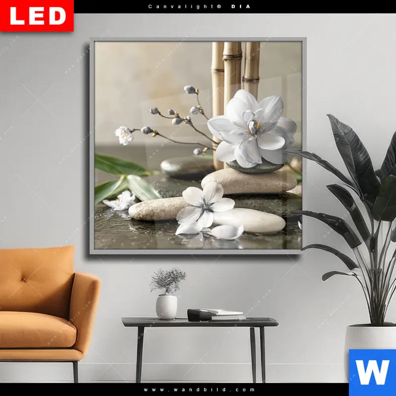 Wechselmotiv Acrylglas Canvalight® DIA | Blüten der Stille | Quadrat