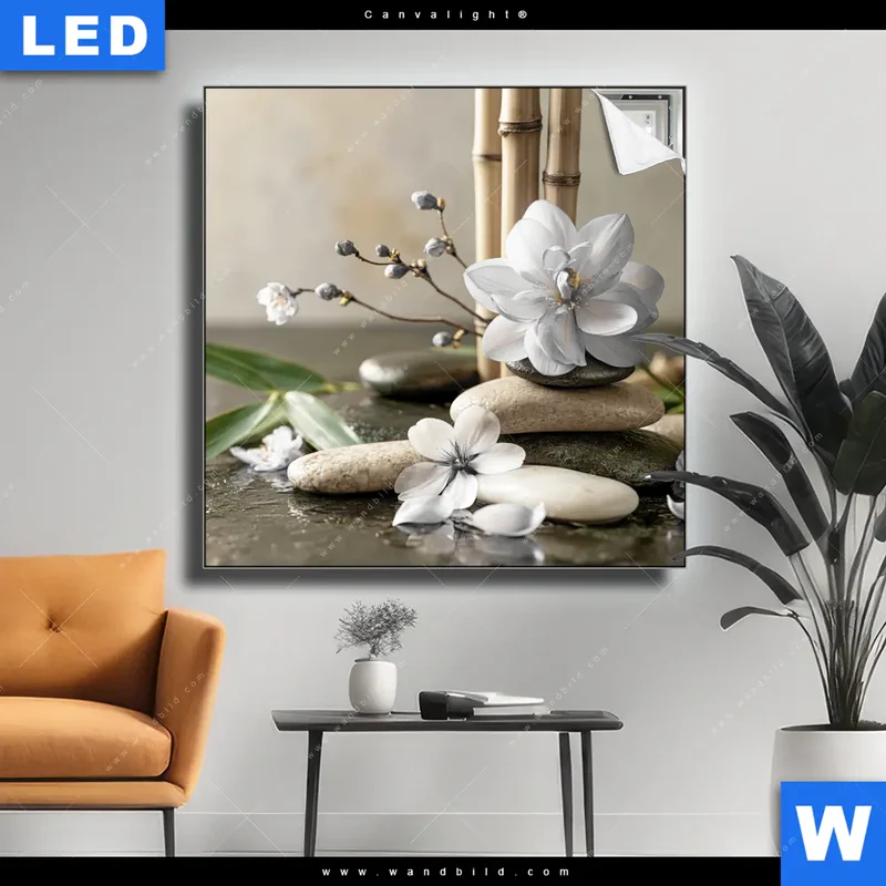 Canvalight® Leuchtbild | Blüten der Stille | Quadrat