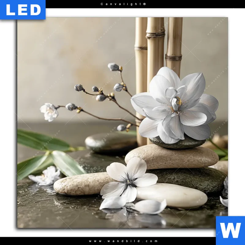 Canvalight® Leuchtbild | Blüten der Stille | Quadrat