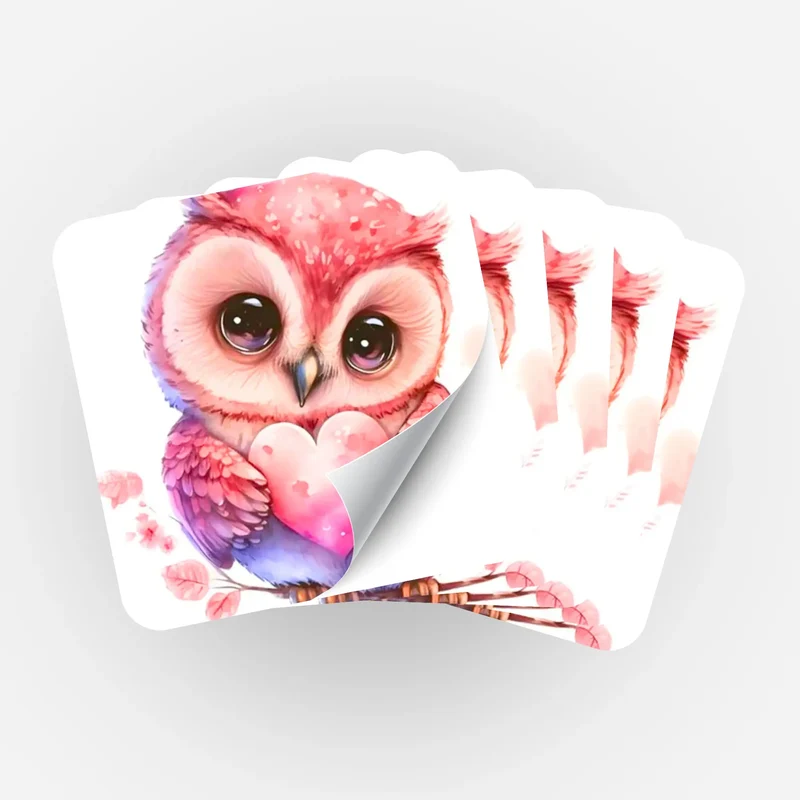 Aufkleber 5er-Set - Loving Owl