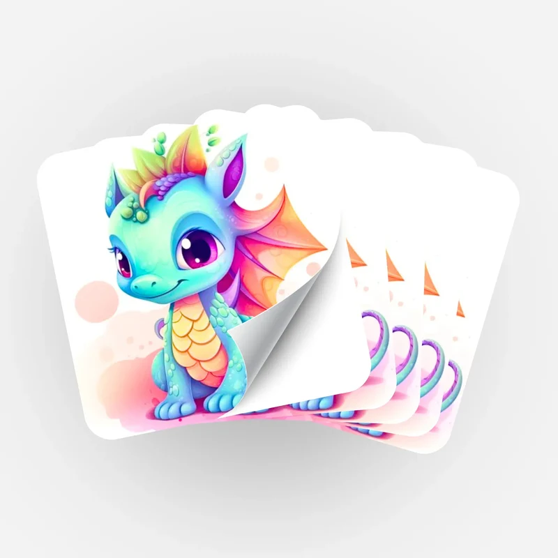 Aufkleber 5er-Set - Color Dragon