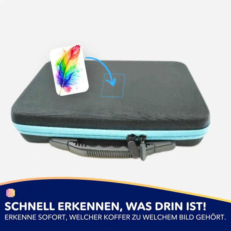 Aufkleber 5er-Set - Rainbow Feather