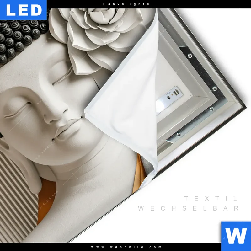 Canvalight® Leuchtbild | Buddha - Zen & Lotus | Quadrat