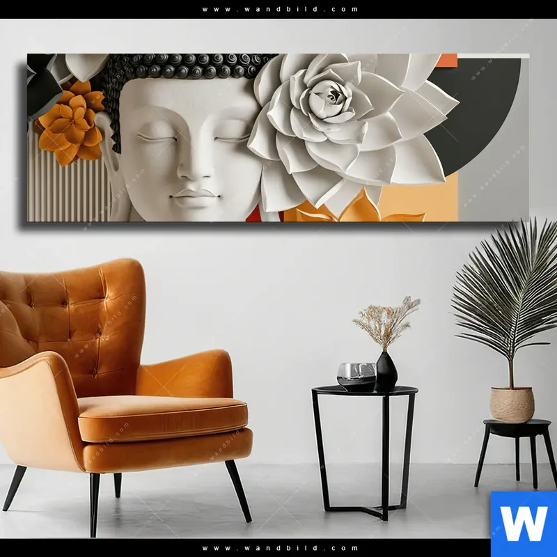 Leinwandbild | Buddha - Zen & Lotus | Panorama