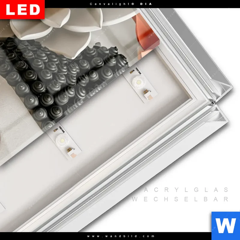 Leuchtbild Acrylglas Canvalight® DIA | Buddha - Zen & Lotus | Schmal