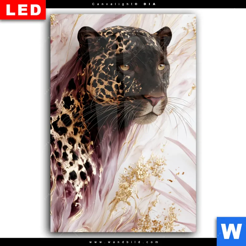 Wechselmotiv Acrylglas Canvalight® DIA | Panther Glow | Hochformat