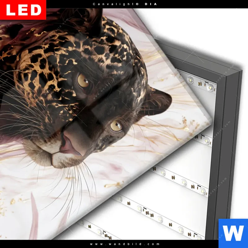 Wechselmotiv Acrylglas Canvalight® DIA | Panther Glow | Hochformat