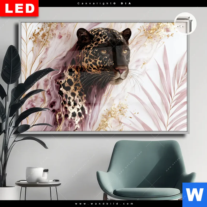 Leuchtbild Acrylglas Canvalight® DIA | Panther Glow | Querformat