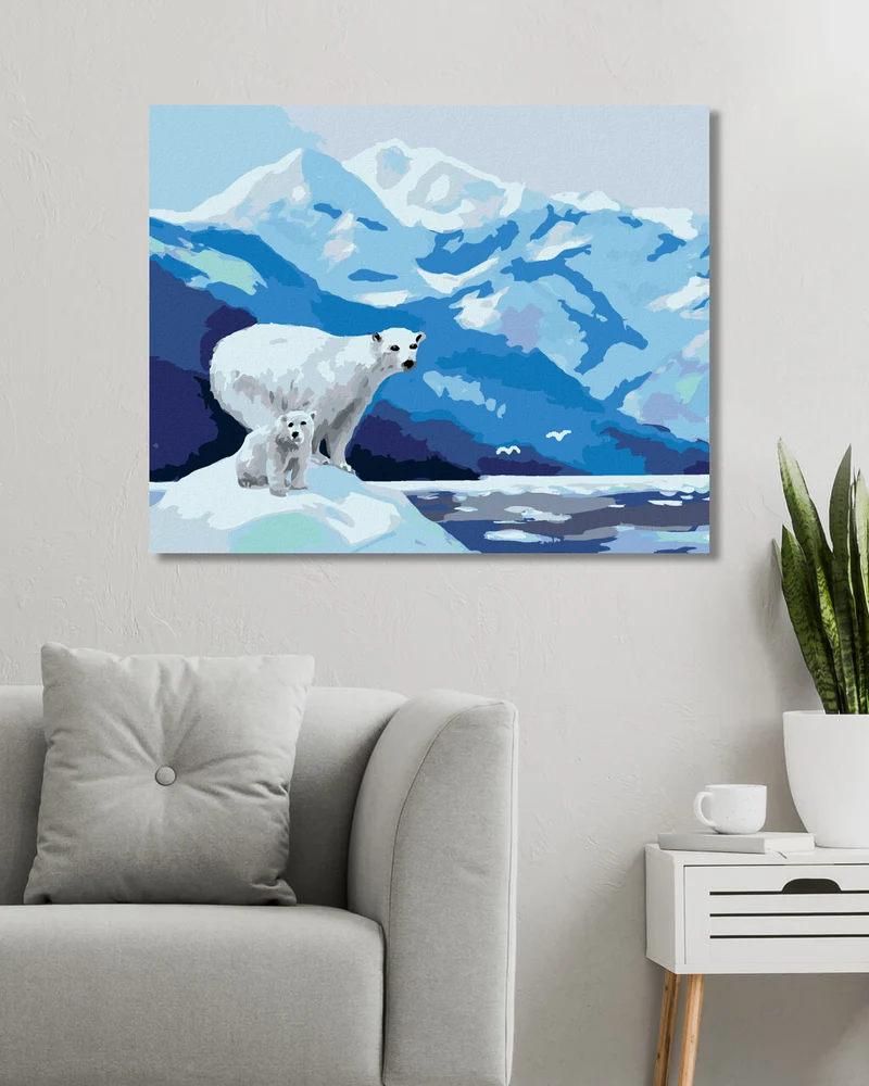 Diamond painting - EISBÄR UND GLETSCHER (D. RUSTY RUST)