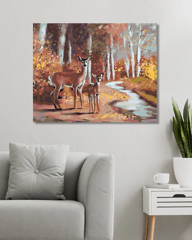 Diamond painting - HIRSCHKUH MIT IHREM JUNGEN (D. RUSTY RUST)