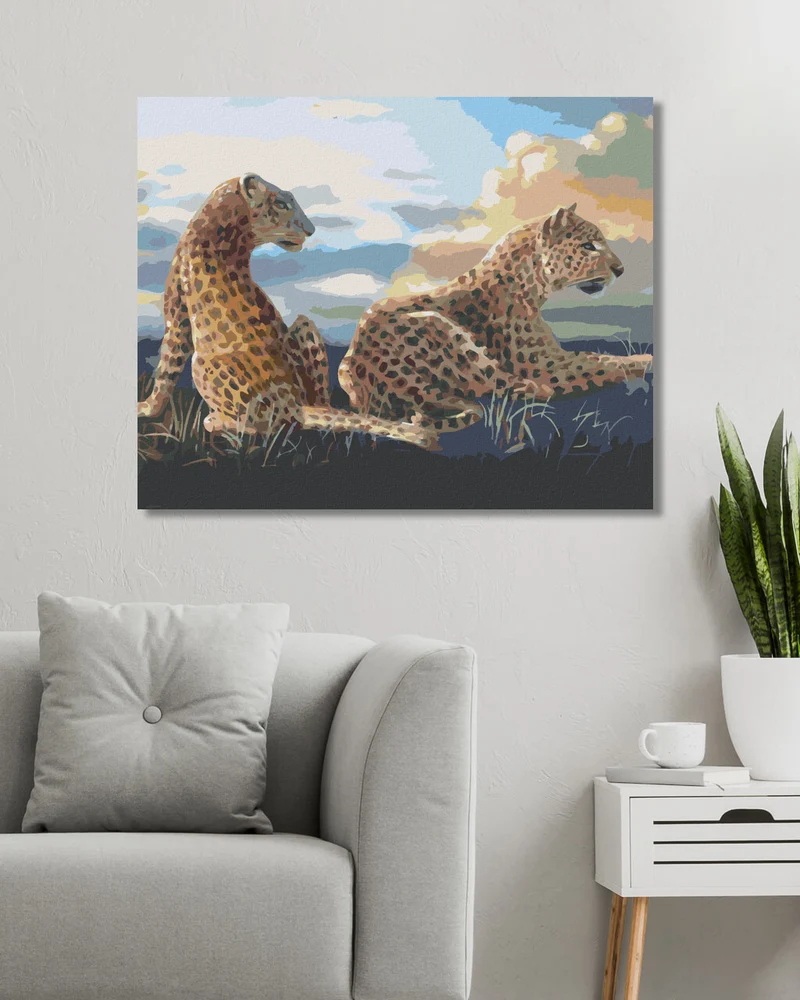 Diamond painting - LIEGENDER LEOPARD (D. RUSTY RUST)
