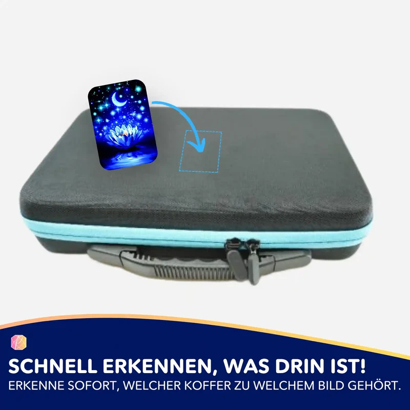 Aufkleber 5er-Set - Blaue Seerose MINI