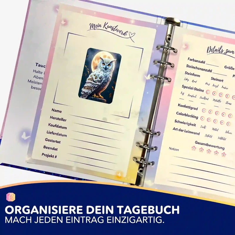 Aufkleber 5er-Set - Eule im Mondschein