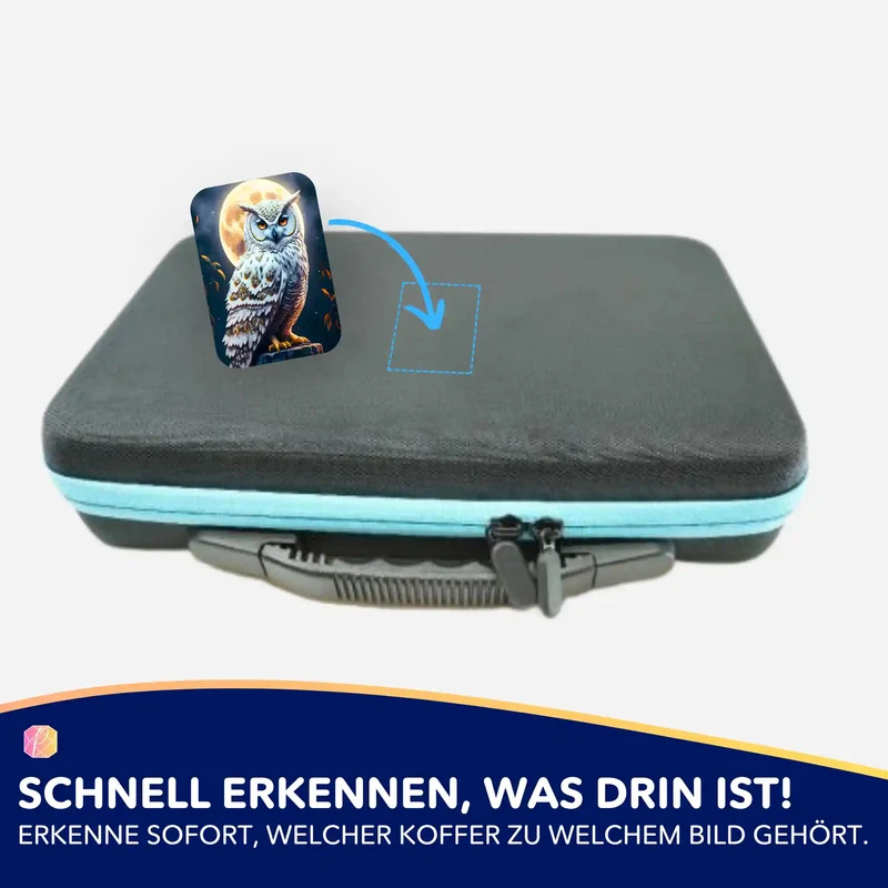 Aufkleber 5er-Set - Eule im Mondschein