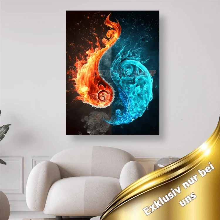 Yin Yang Wasser Feuer - 5D DIY Diamond Painting
