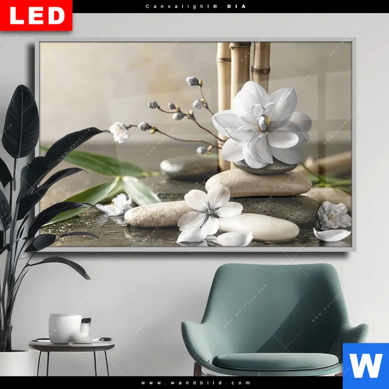 Wechselmotiv Acrylglas Canvalight® DIA | Blüten der Stille | Querformat