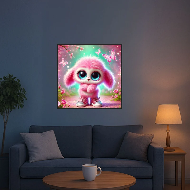 Diamond Painting - Pink Fluffel Knuffel