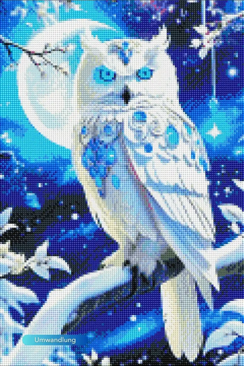 Diamond Painting - Blue Eyes Owl