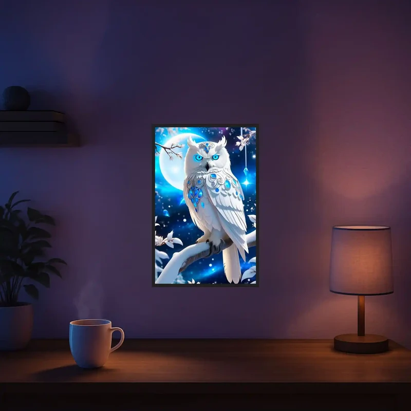 Diamond Painting - Blue Eyes Owl